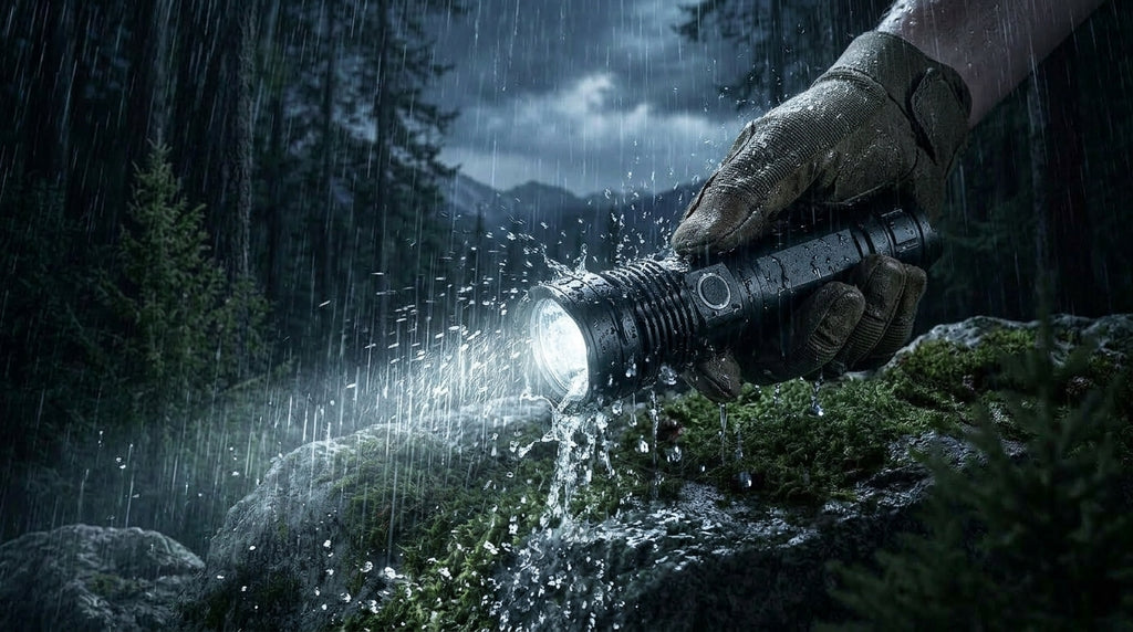 MEGAFIRE Linterna Táctica LED Recargable con Zoom y Modo SOS